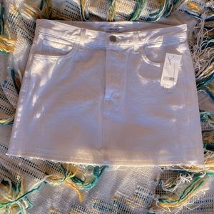 NWT J Brand White Buttonfly Skirt